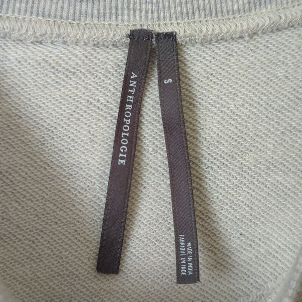 Anthropologie Saddle Up! Graphic Relaxed Fit Crewneck Sweatshirt Heather Gray S - Picture 4 of 12
